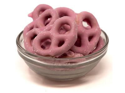 Raspberry Yogurt Coated Pretzels (EA. Qty equals 1 Cup by volume)